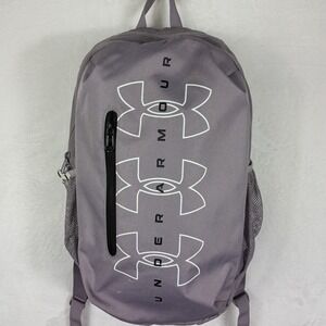 Under Armour Purple Triple Logo Backpack School Gym Bag Lavender